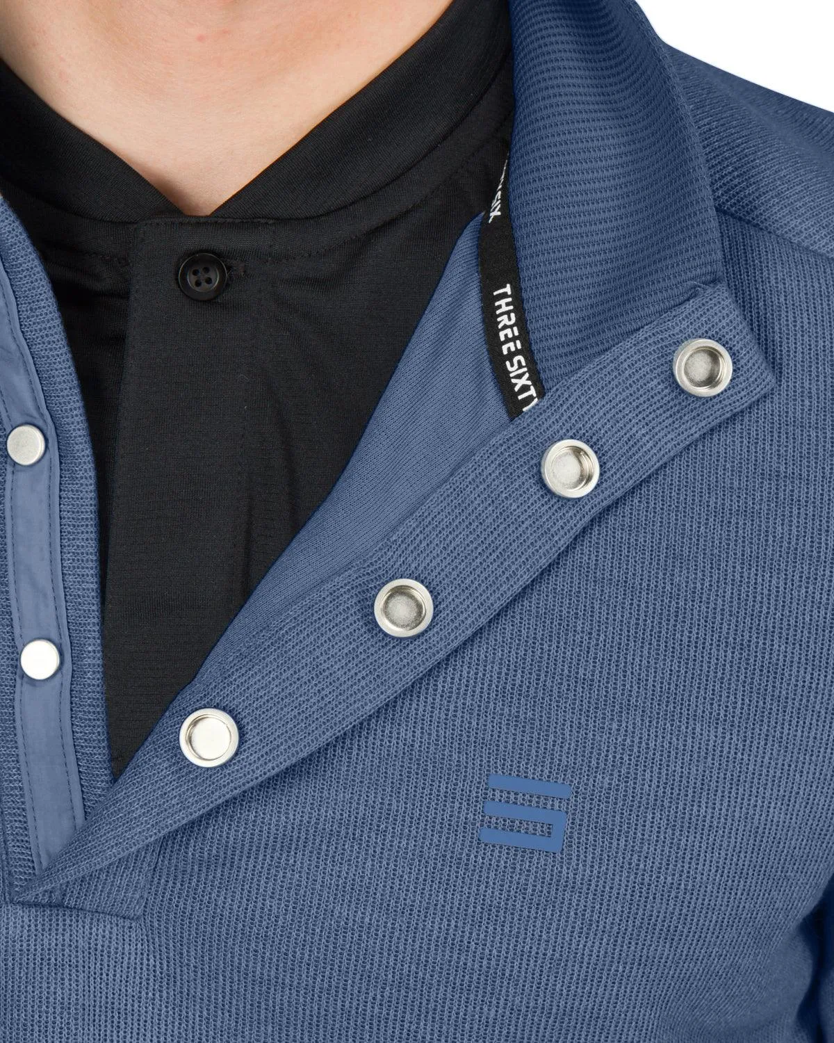 Fleece Half-Zip Mock-Neck Buttoned Golf Sweater