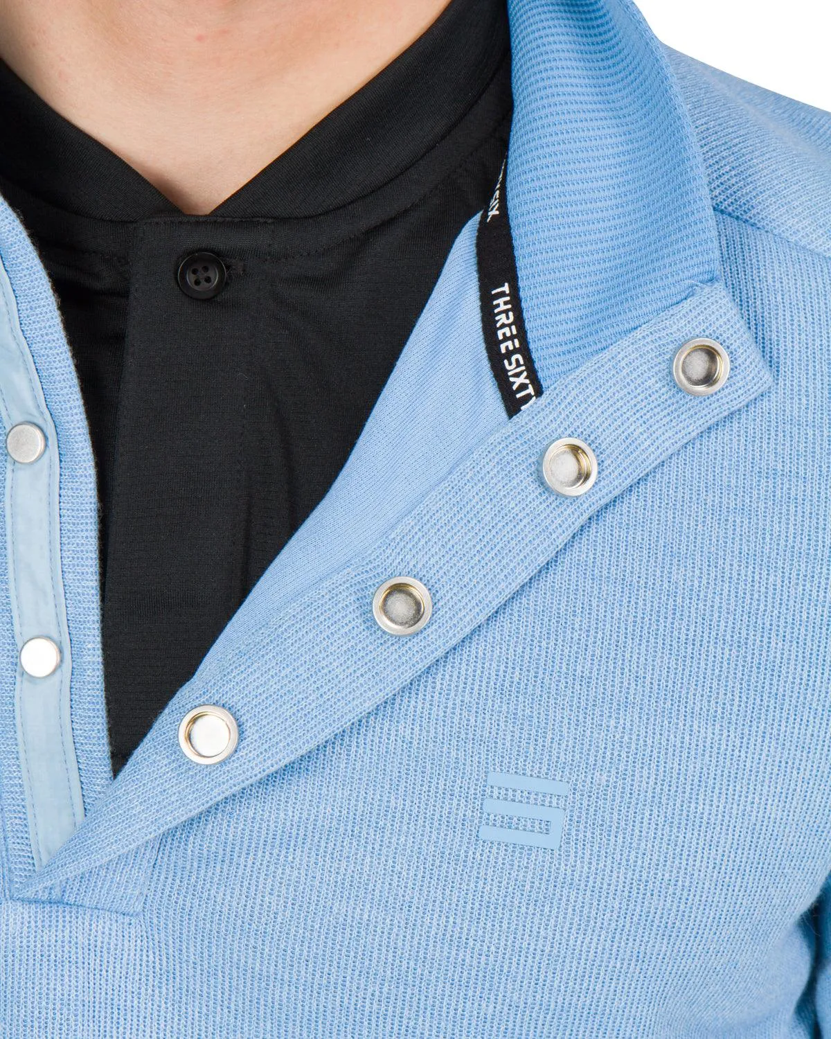 Fleece Half-Zip Mock-Neck Buttoned Golf Sweater