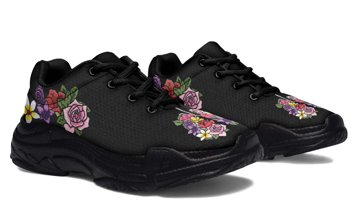 Floral Anatomy Lungs Chunky Sneakers