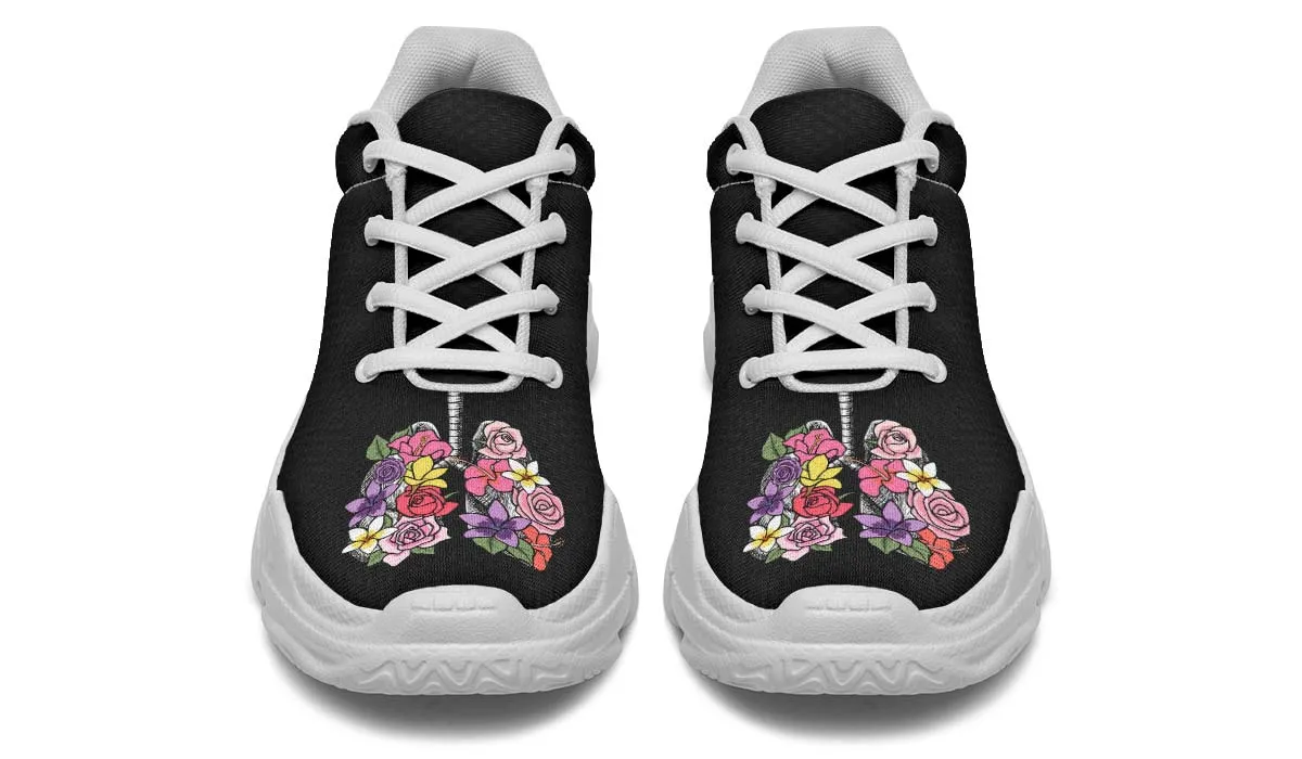 Floral Anatomy Lungs Chunky Sneakers