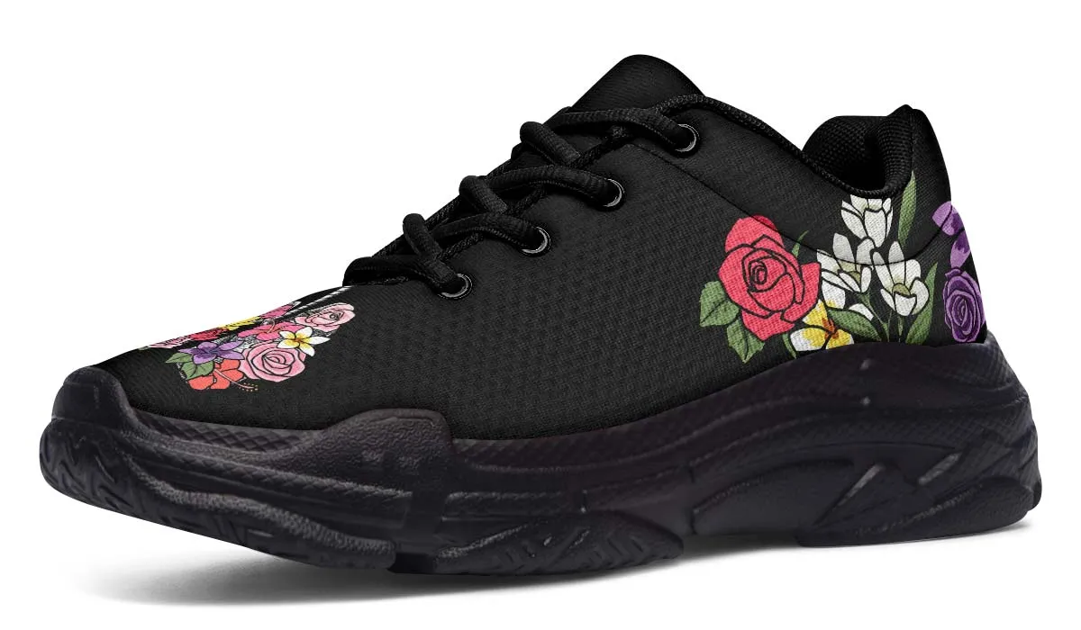 Floral Anatomy Lungs Chunky Sneakers
