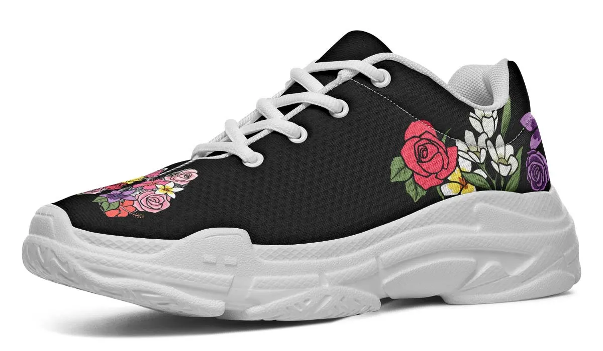 Floral Anatomy Lungs Chunky Sneakers