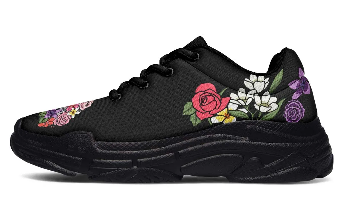 Floral Anatomy Lungs Chunky Sneakers