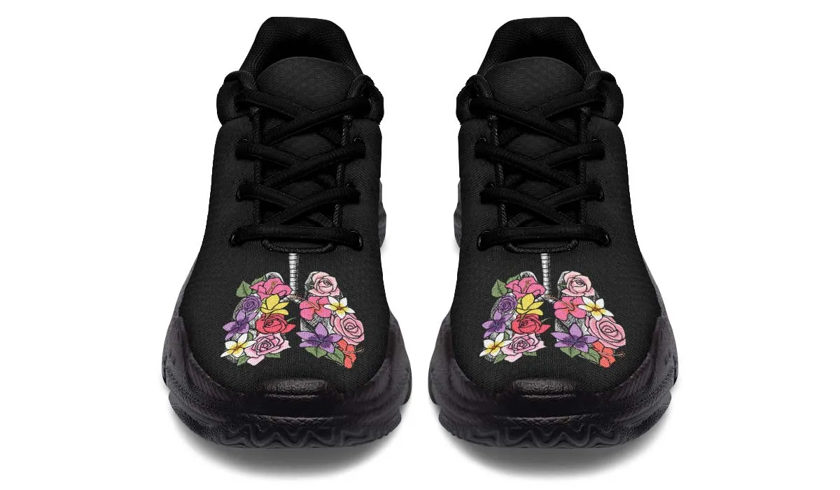 Floral Anatomy Lungs Chunky Sneakers
