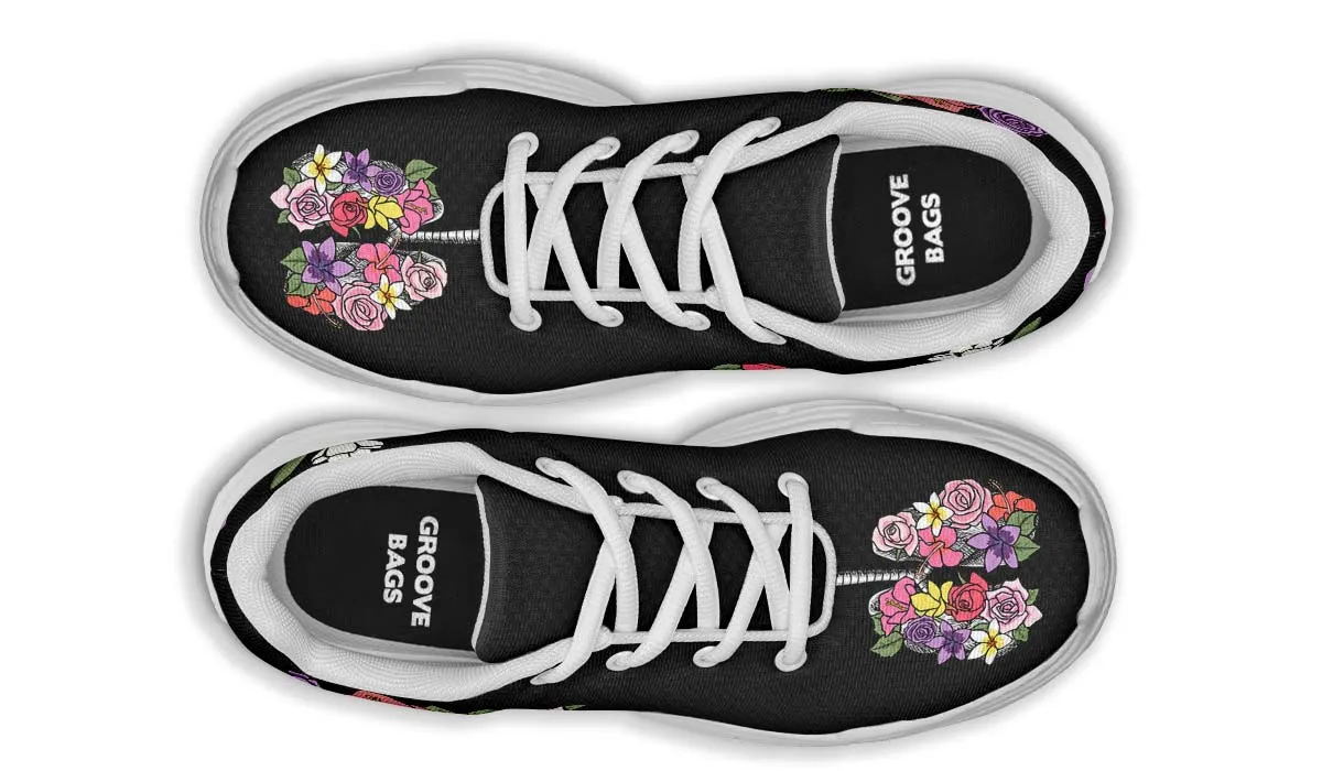 Floral Anatomy Lungs Chunky Sneakers