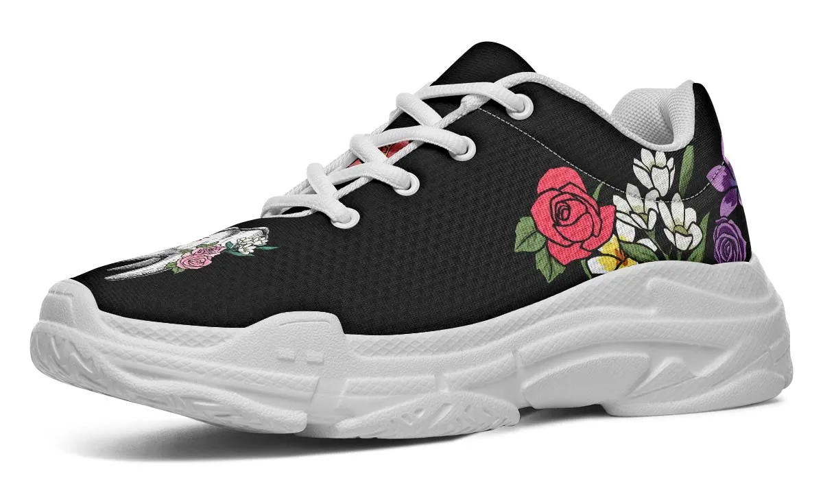 Floral Anatomy Tooth Chunky Sneakers