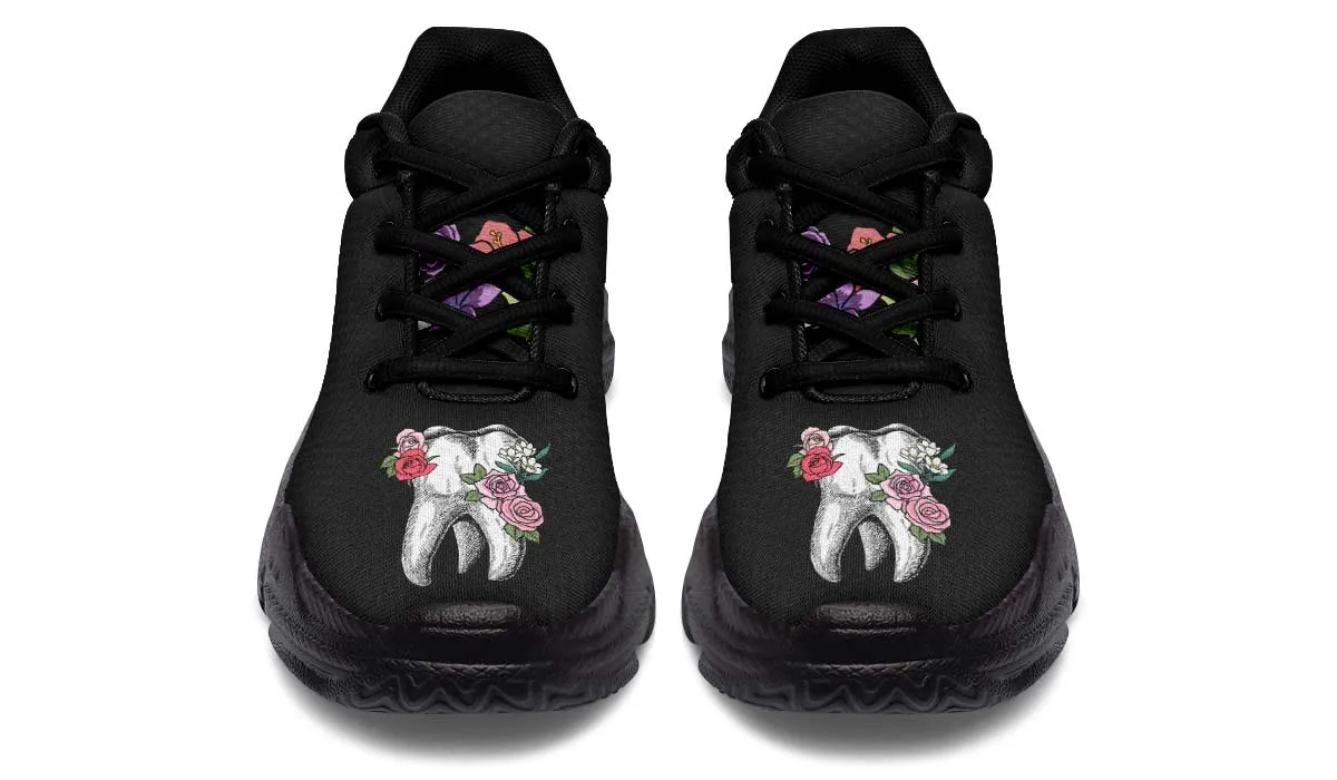 Floral Anatomy Tooth Chunky Sneakers
