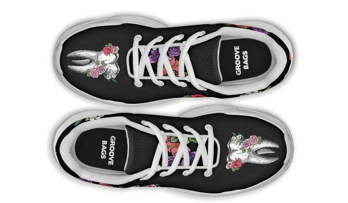 Floral Anatomy Tooth Chunky Sneakers