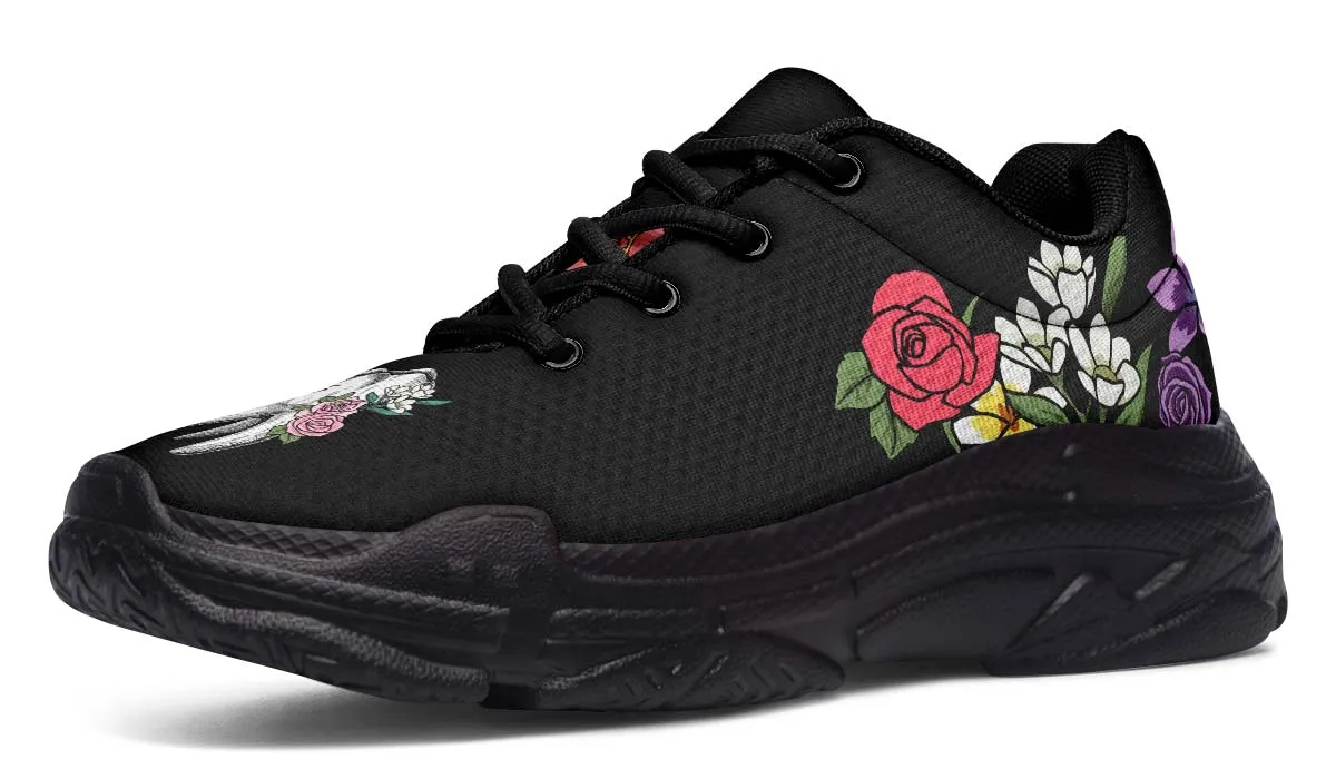 Floral Anatomy Tooth Chunky Sneakers