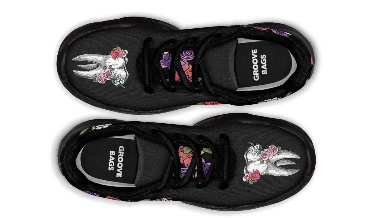 Floral Anatomy Tooth Chunky Sneakers