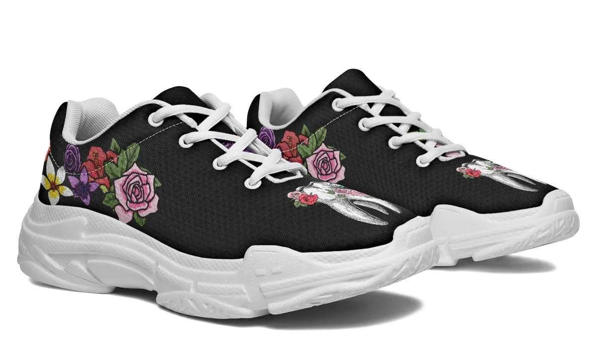 Floral Anatomy Tooth Chunky Sneakers