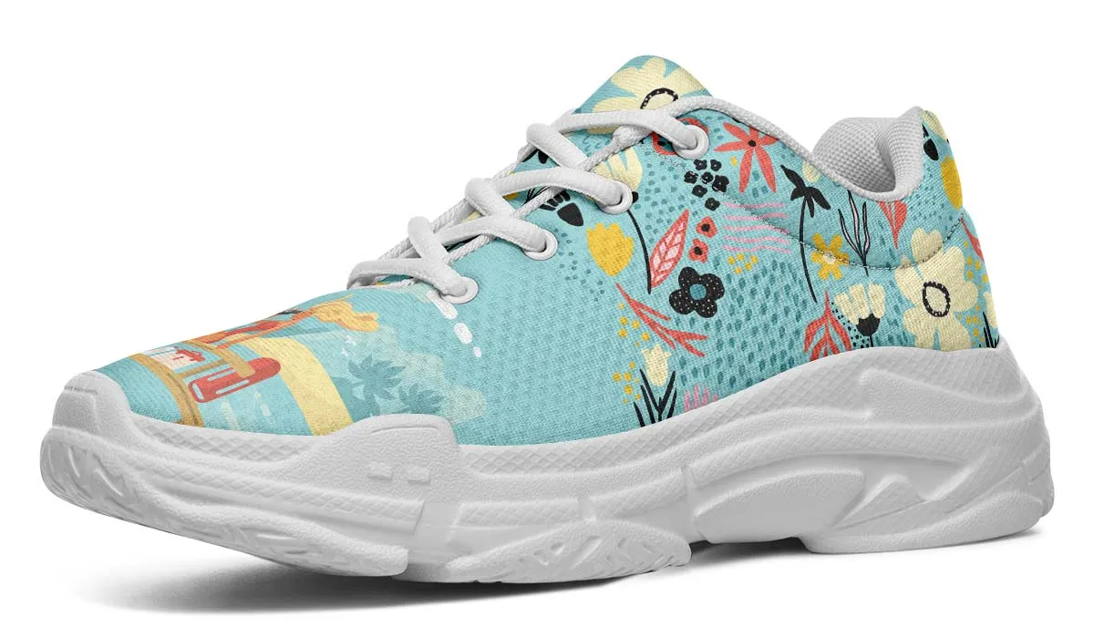 Floral Lifeguard Chunky Sneakers