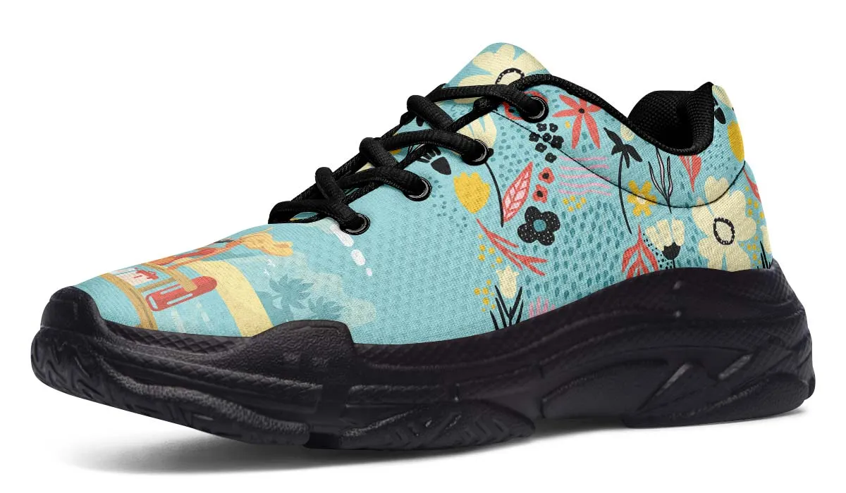 Floral Lifeguard Chunky Sneakers