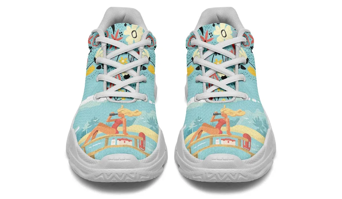 Floral Lifeguard Chunky Sneakers