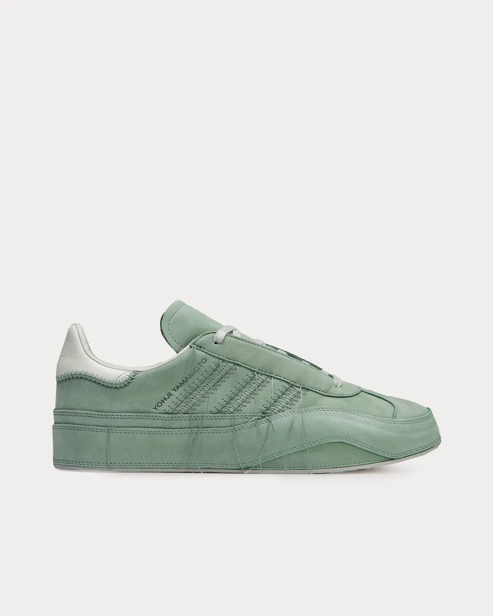 Gazelle Silver Green / Off White / Light Brown Low Top Sneakers