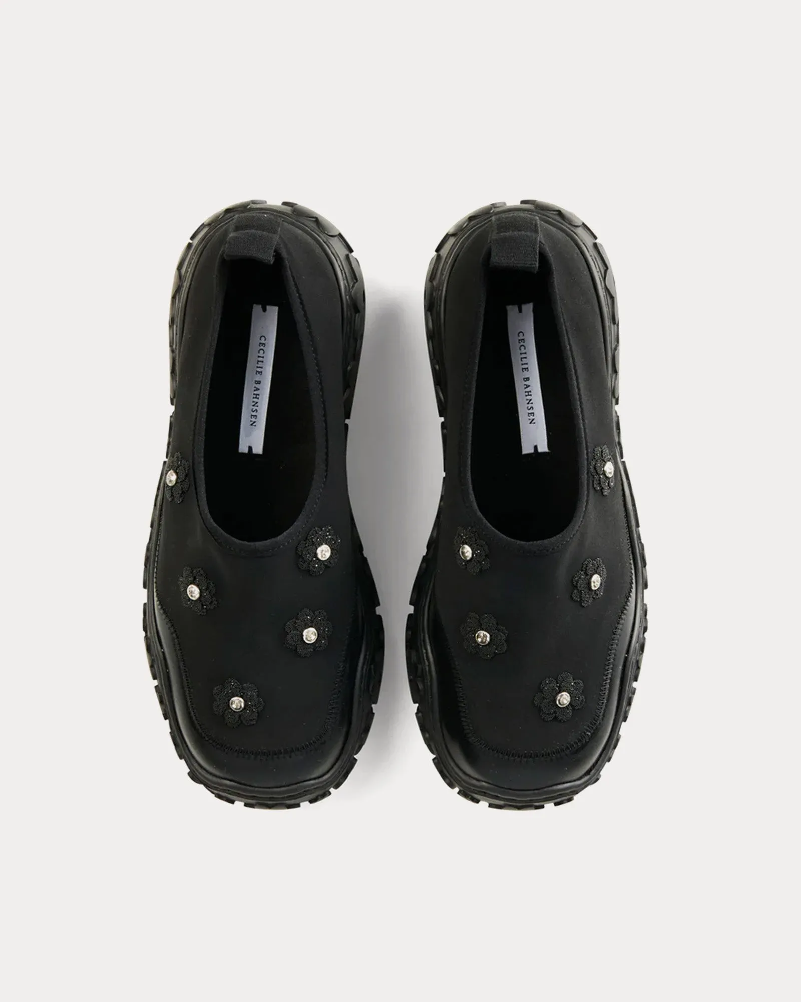 Glam Black Slip On Sneakers