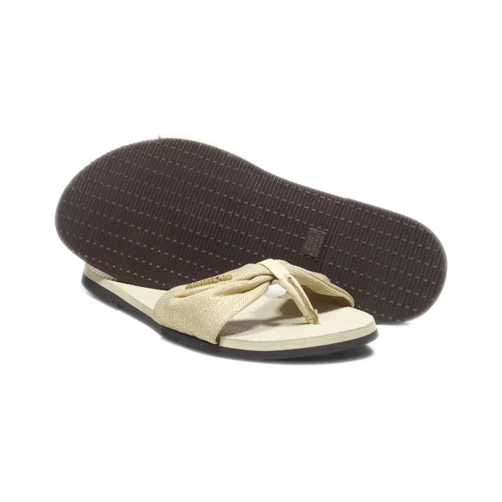 Havaianas Slippers Rubber Beige Colour For Women
