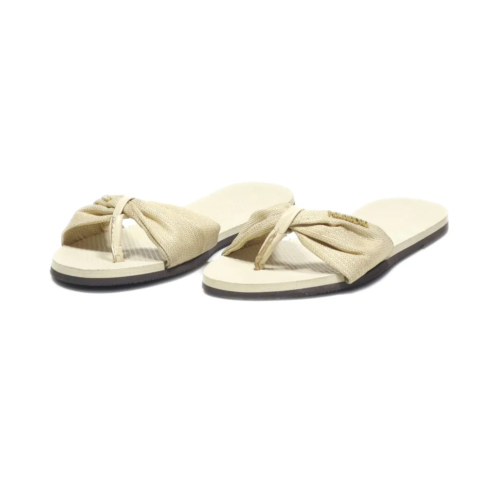 Havaianas Slippers Rubber Beige Colour For Women