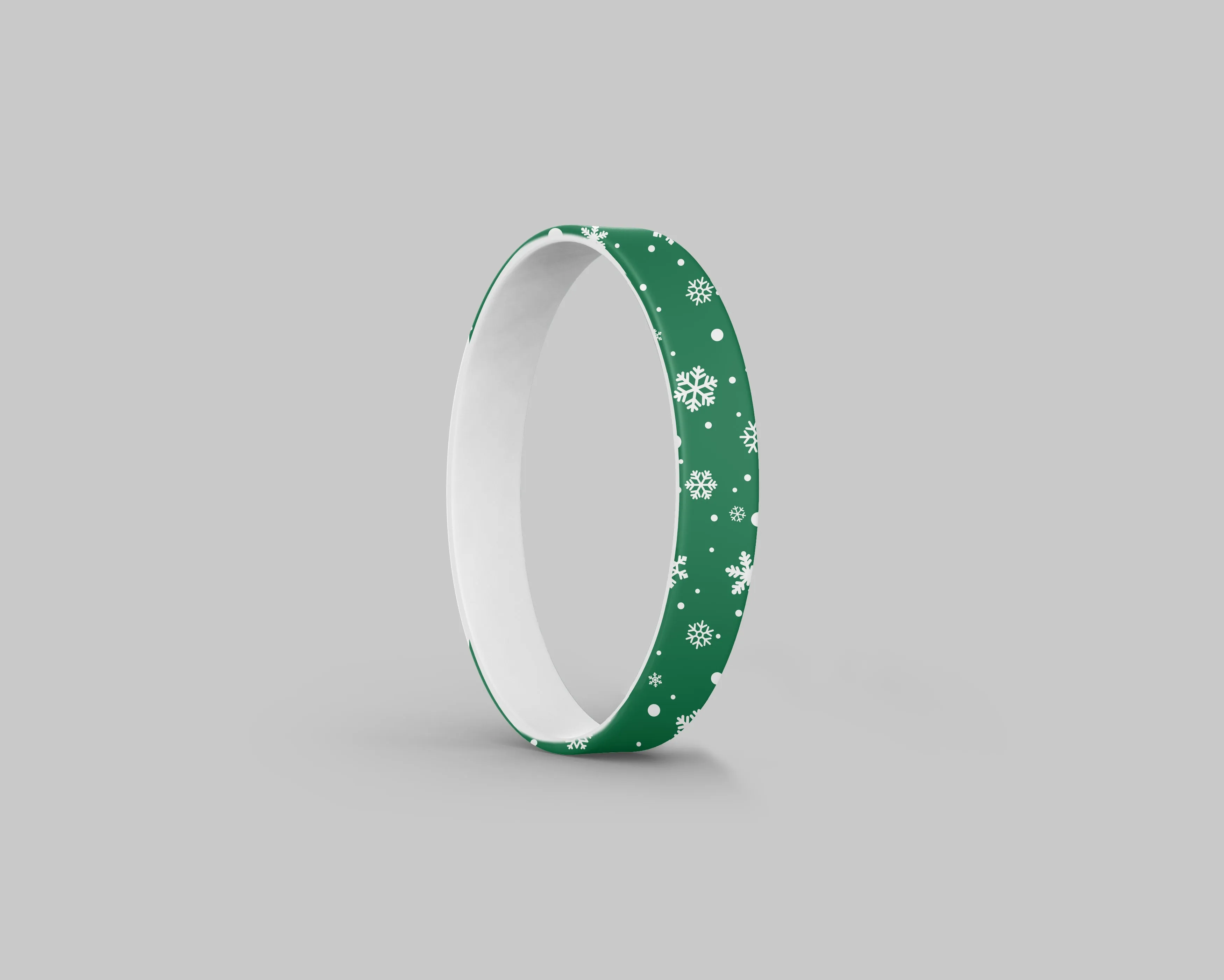 Holiday Snowflakes Silicone Bracelet Stacks Multiple Colors Available
