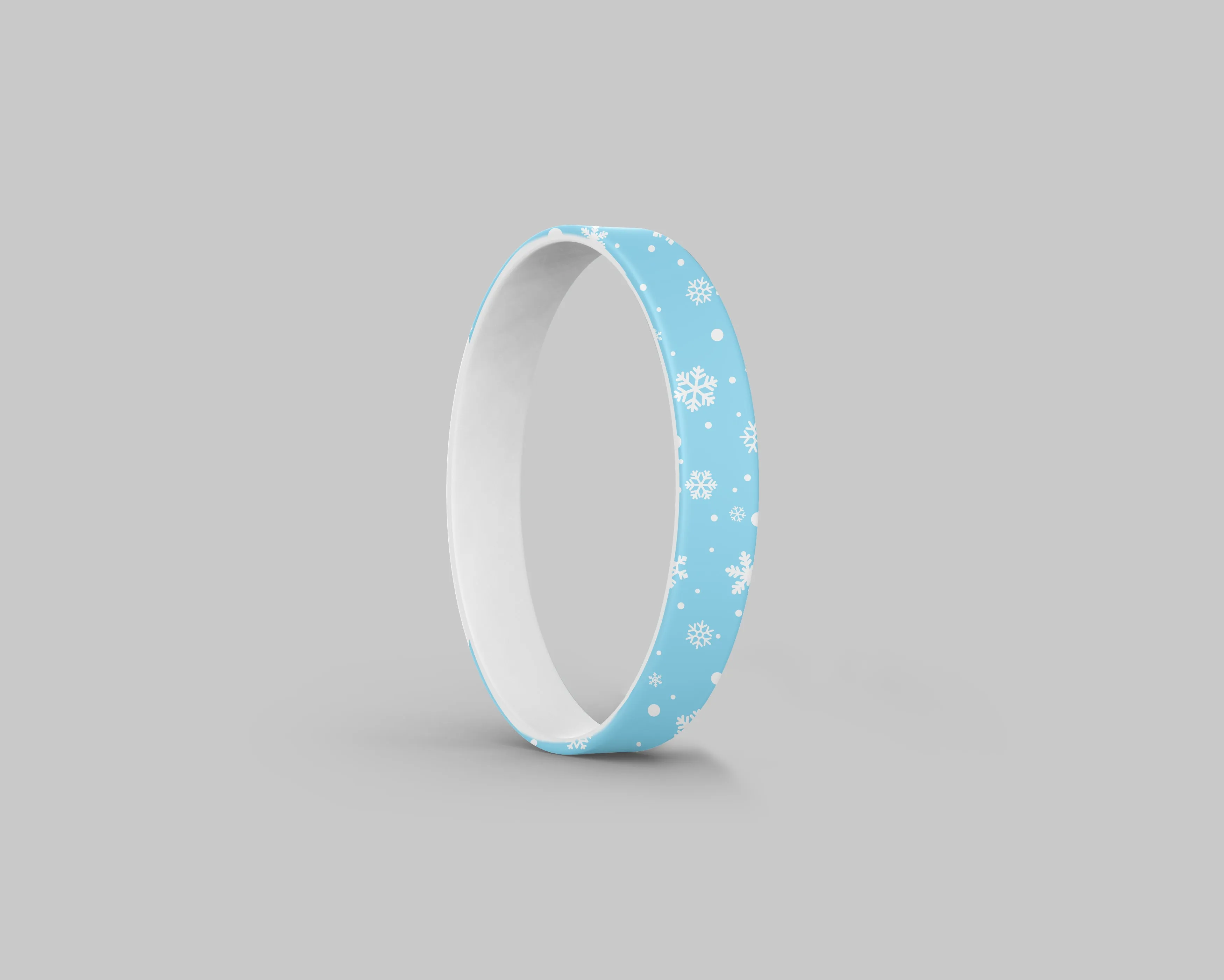 Holiday Snowflakes Silicone Bracelet Stacks Multiple Colors Available