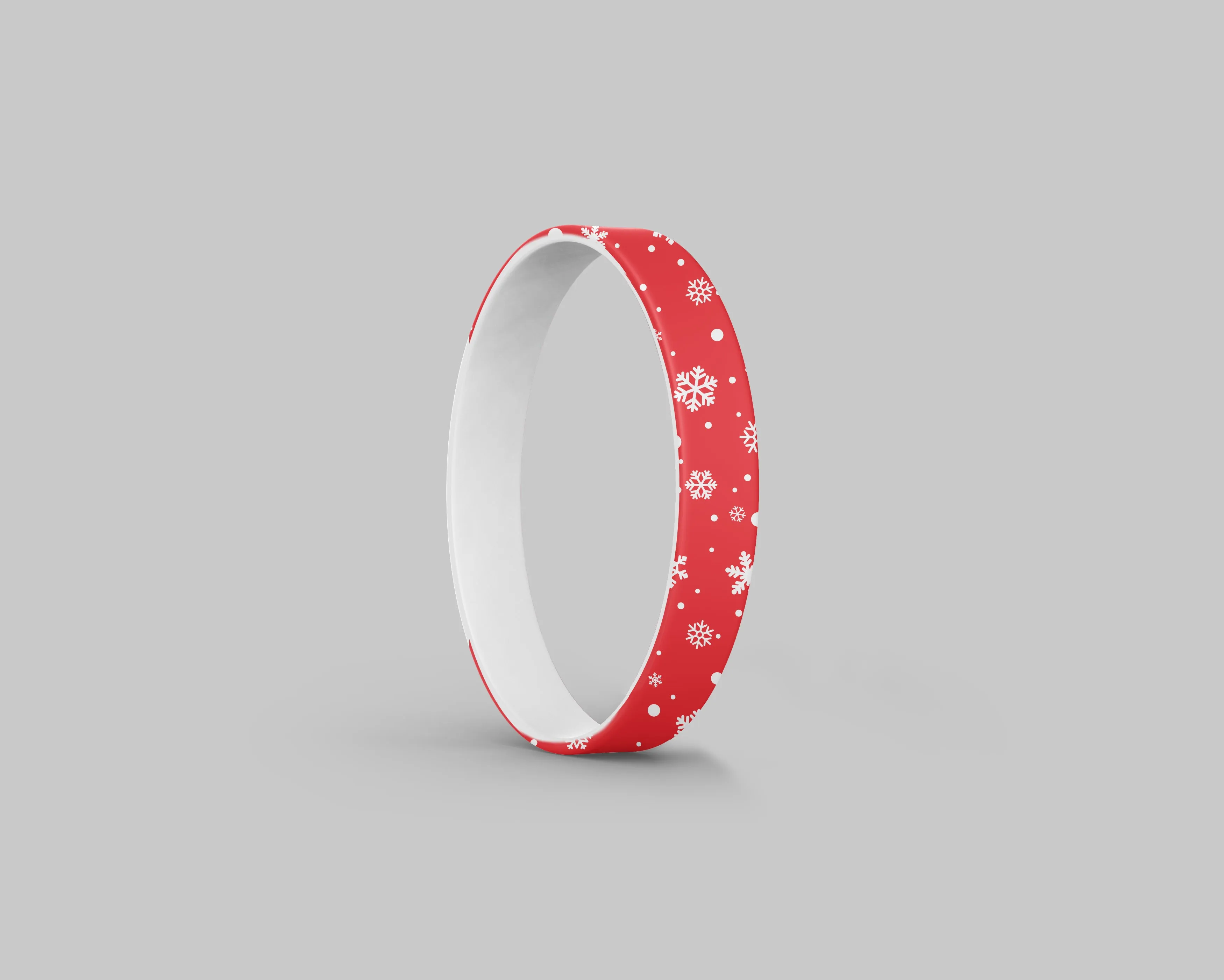 Holiday Snowflakes Silicone Bracelet Stacks Multiple Colors Available