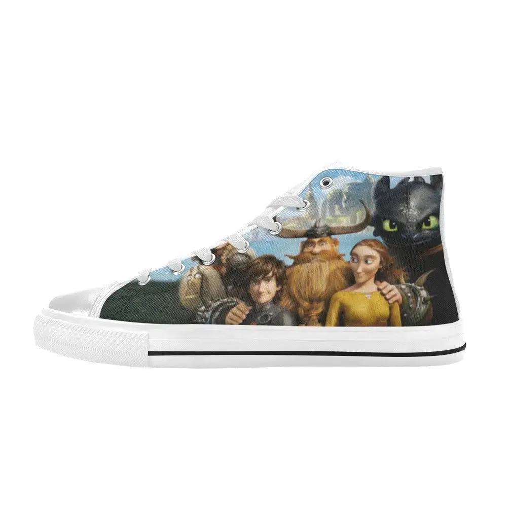 How to Train Your Dragon Toothless Shoes High Top Sneakers for Kids and Adults