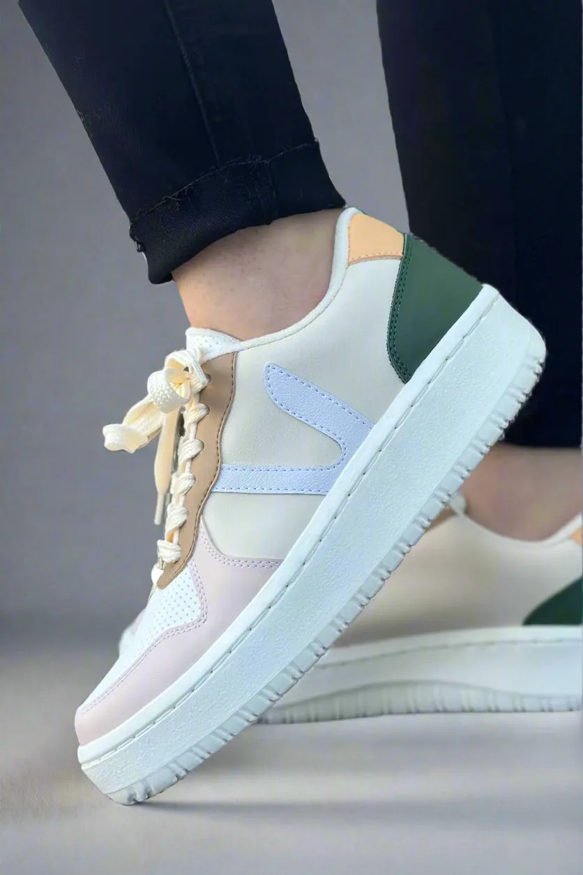 Ivy Platform Sneaker - Multi Green