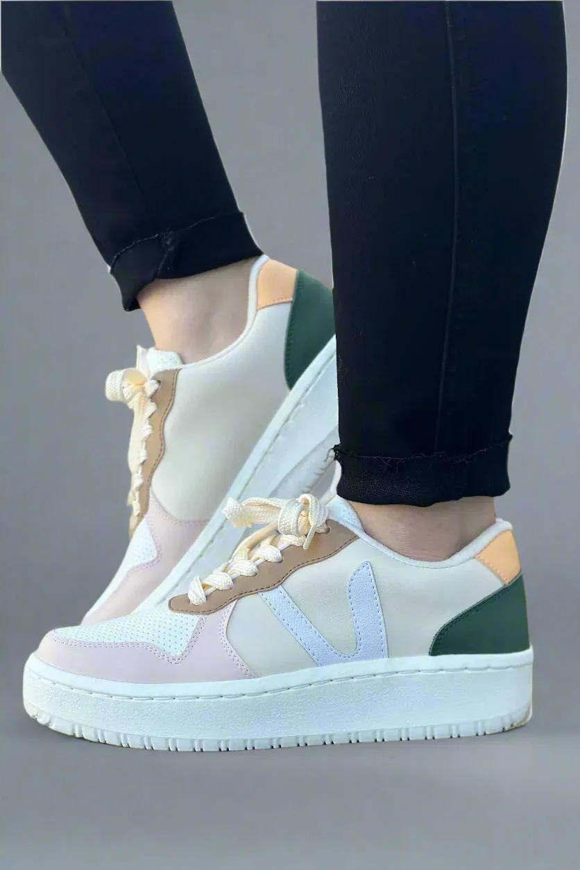 Ivy Platform Sneaker - Multi Green