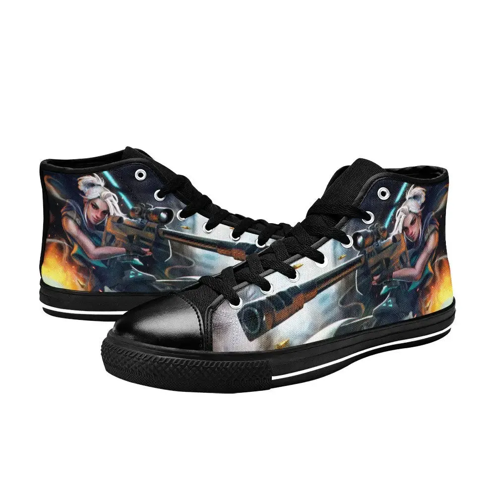 Jett Valorant Shoes High Top Sneakers for Kids and Adults