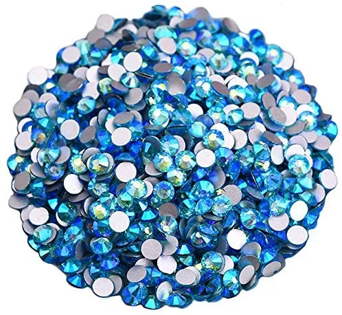 Jollin Glue Fix Crystal Flatback Rhinestones Glass Diamantes Gems for Nail Art Crafts Decorations Clothes Shoes(ss20 1440pcs, Siam)