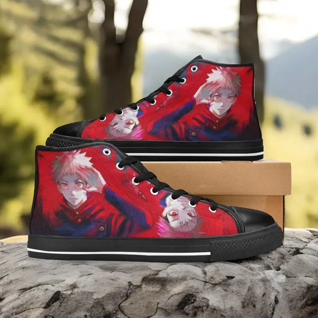 Jujutsu Kaisen Yuji Itadori Ryomen Sukuna Shoes High Top Sneakers for Kids and Adults