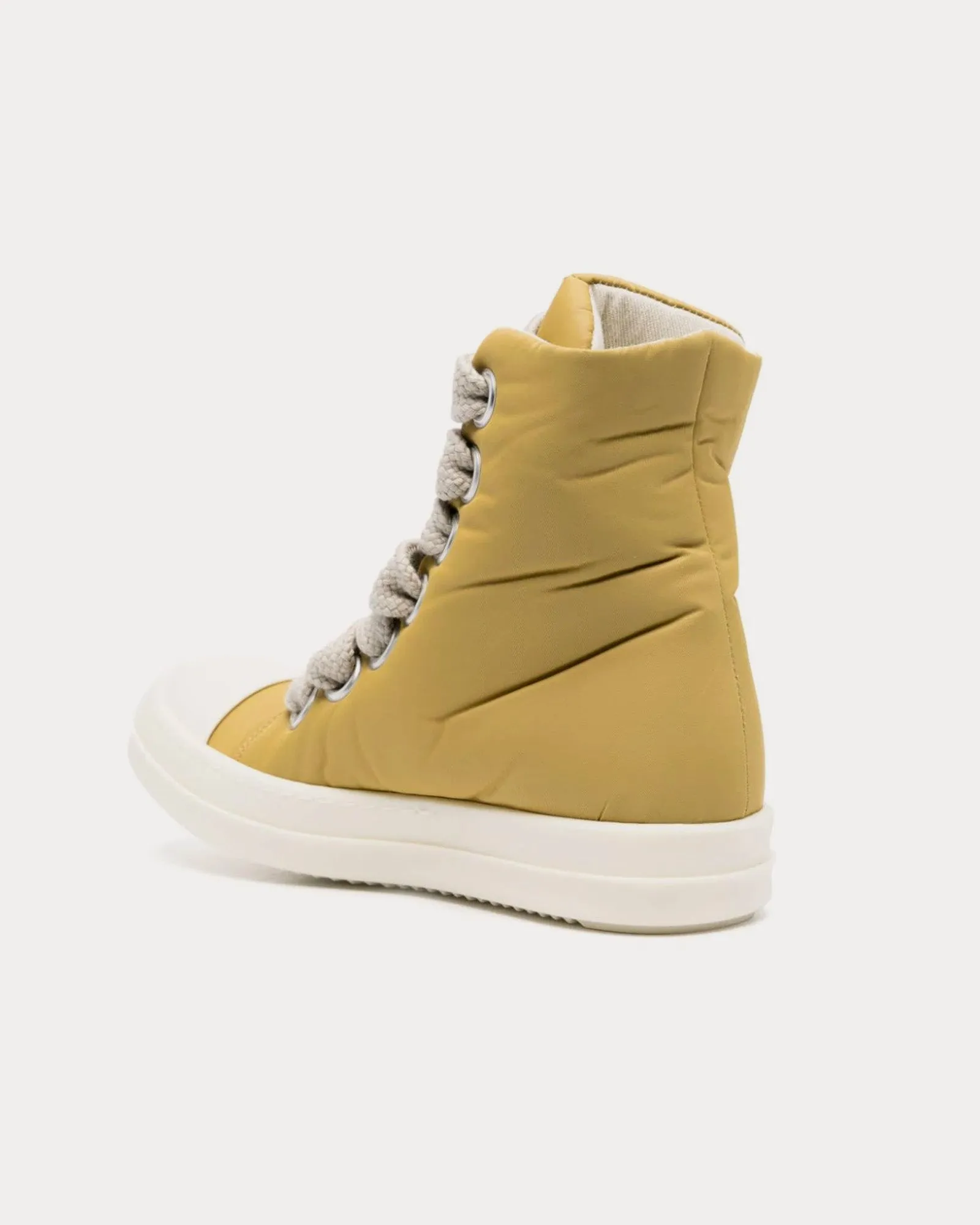 Jumbo Lace Puffer Mustard / Pearl / Milk High Top Sneakers