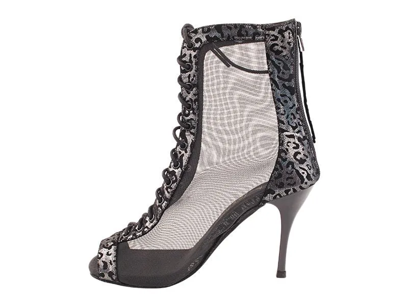 Latin Dance Boot White Lace Up Open Toe (MADE TO ORDER)