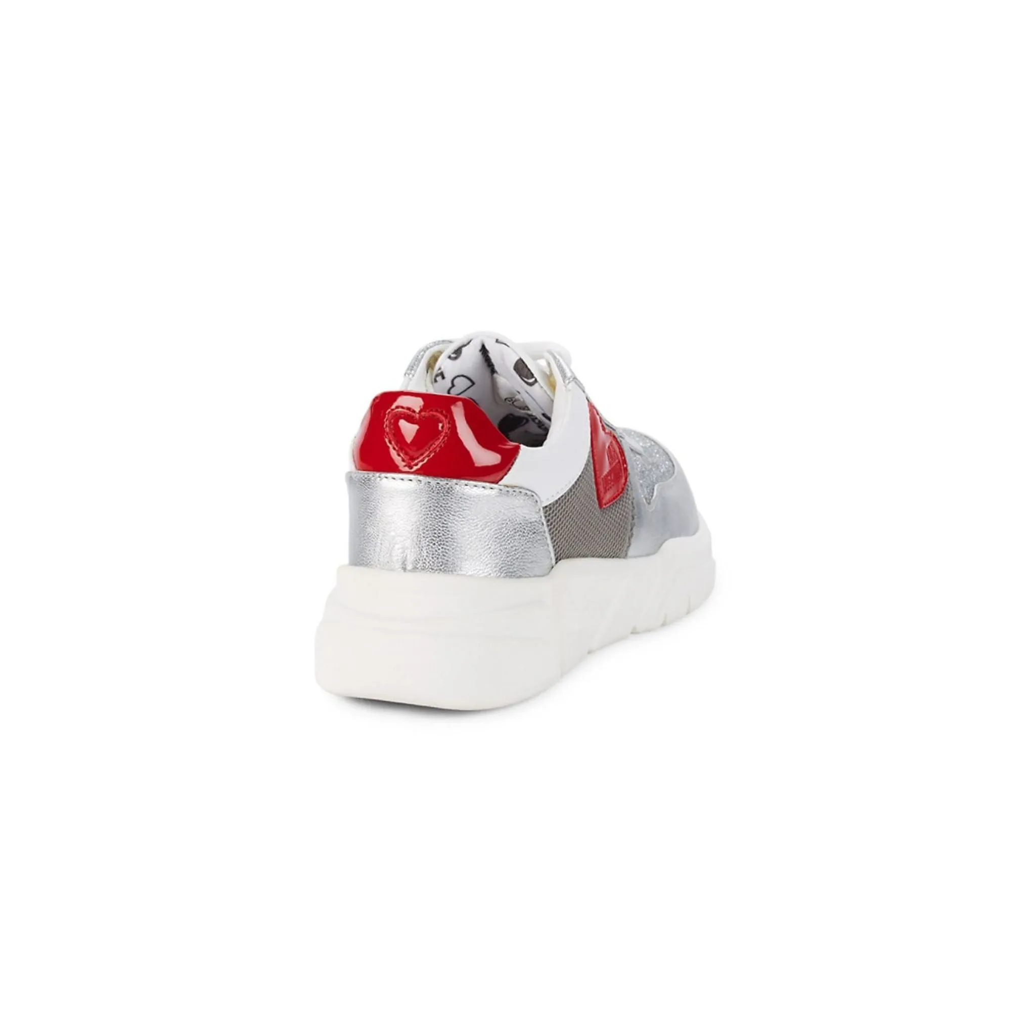 Love Moschino Mixed Media Lace-Up Sneakers