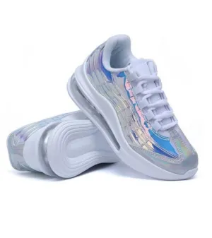 Low Top Lace Up Hologram Sneakers