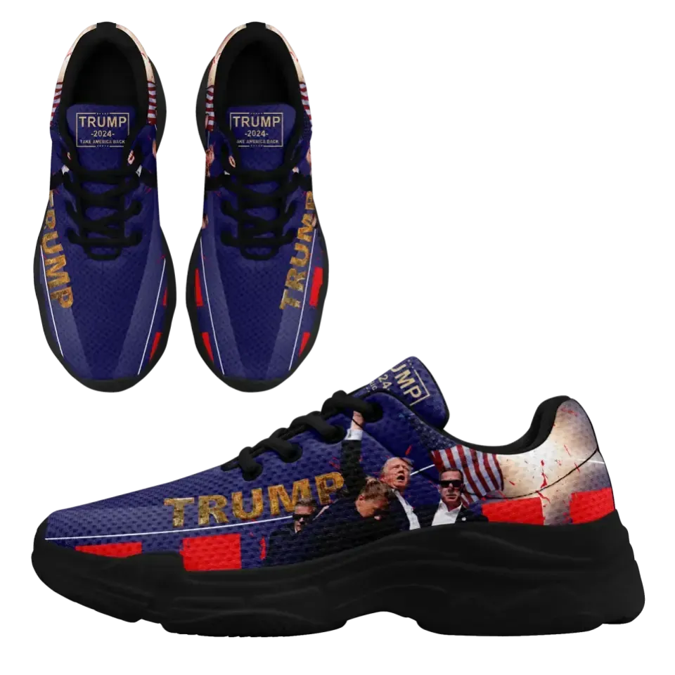 Luxury Gifts,Personalized Trump Sneakers, Custom MAGA  Shoes, Lightweight Chunky Shoes, Best Gift for Trump support