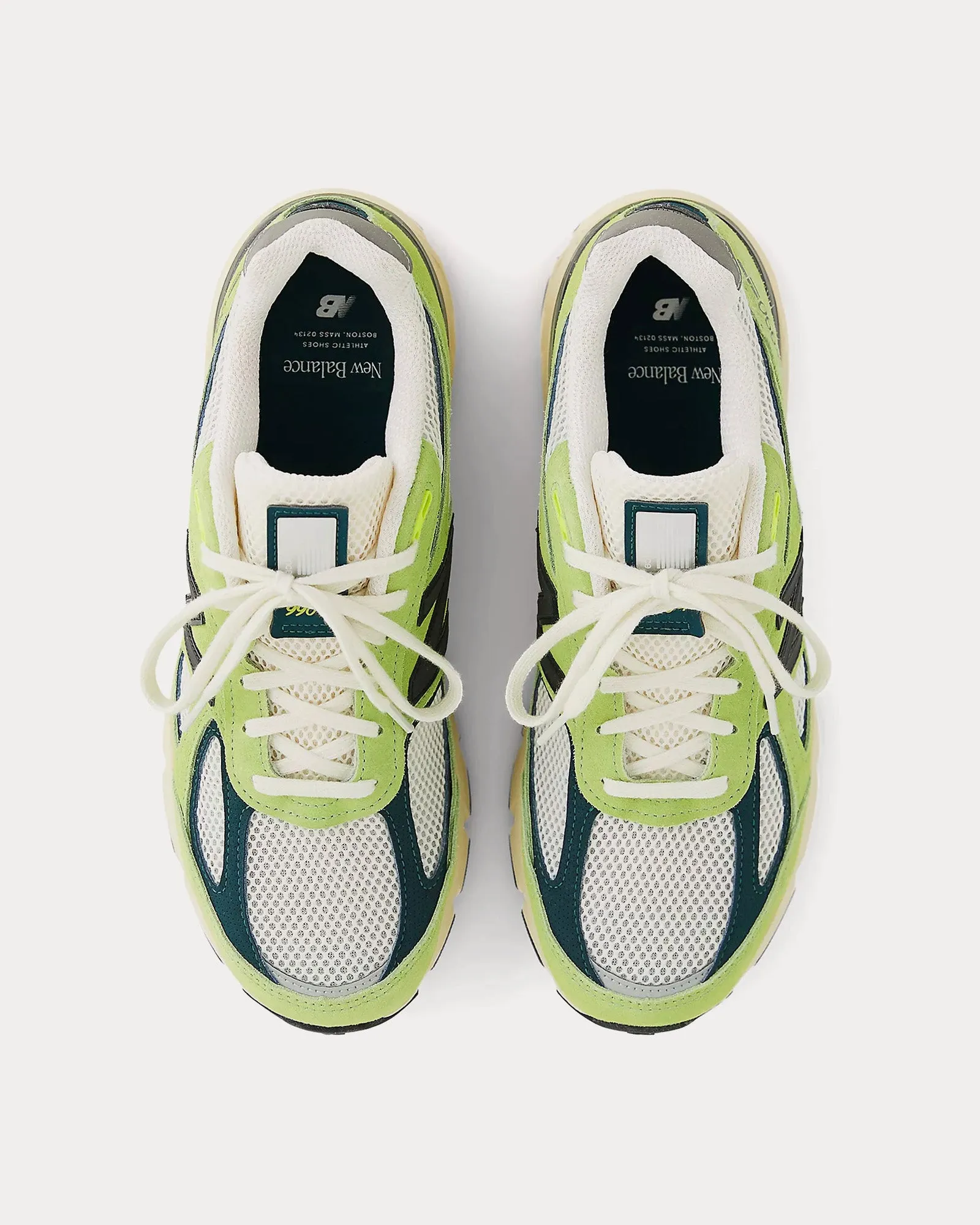 Made in USA 990v4 Hi-Lite / Deep Ocean Low Top Sneakers