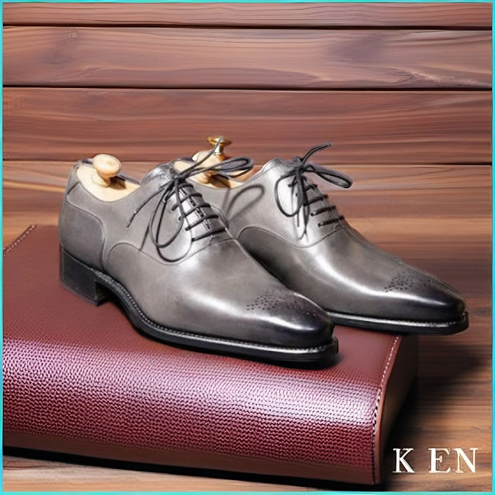 men gray Leather dress shoes, men formal shoes, leather shoes Men Style Gift For Men
