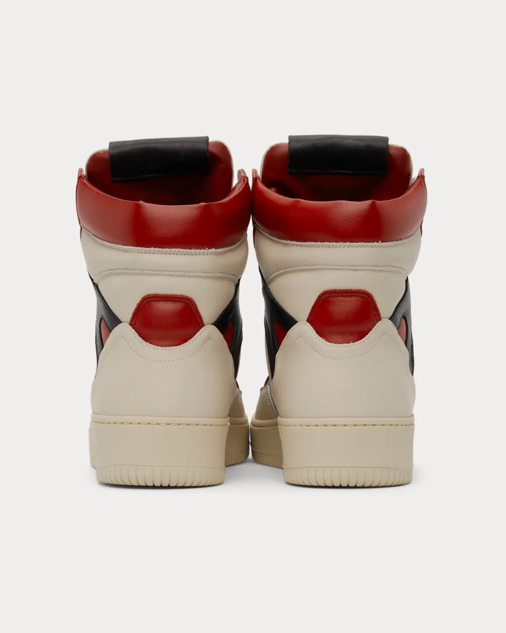 Mongoose Bone / Black / Red High Top Sneakers