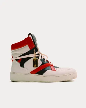 Mongoose Bone / Black / Red High Top Sneakers