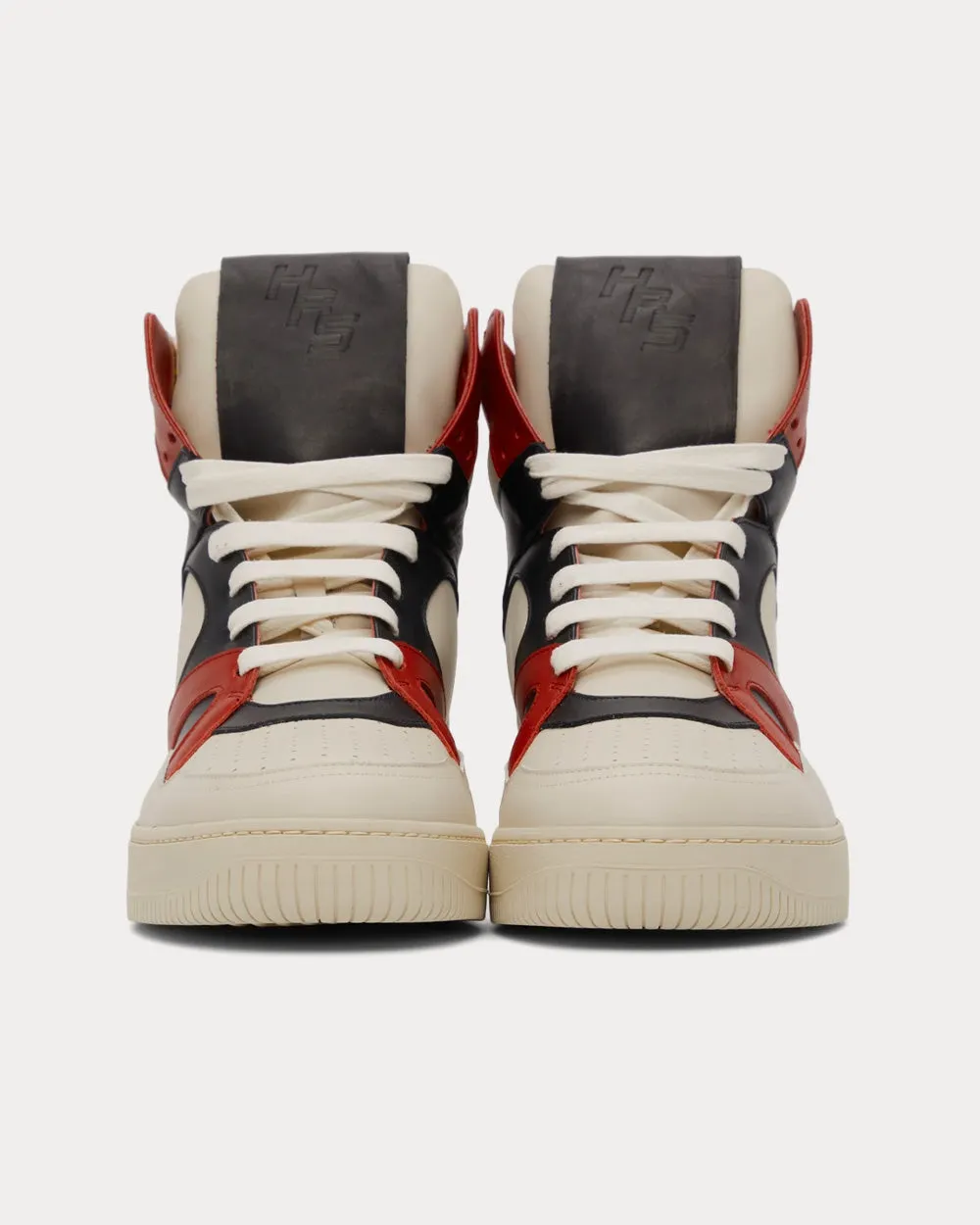 Mongoose Bone / Black / Red High Top Sneakers