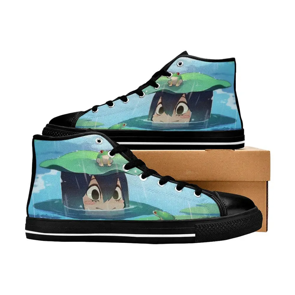 My Hero Academia Tsuyu Asui Shoes High Top Sneakers for Kids and Adults