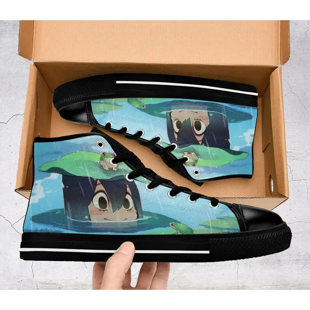 My Hero Academia Tsuyu Asui Shoes High Top Sneakers for Kids and Adults