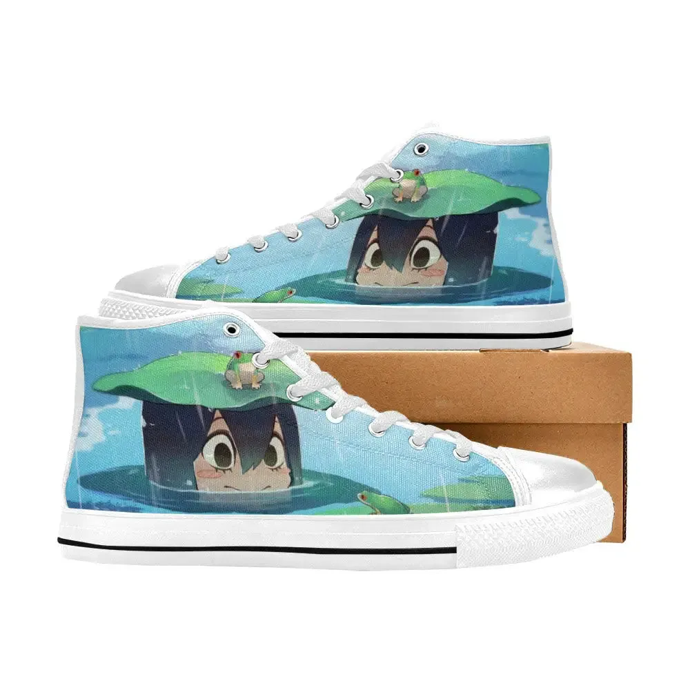 My Hero Academia Tsuyu Asui Shoes High Top Sneakers for Kids and Adults