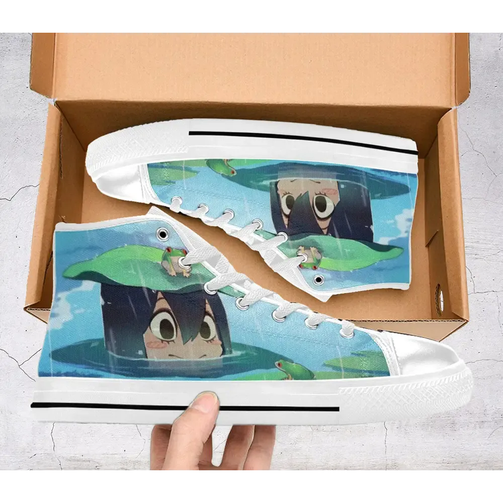 My Hero Academia Tsuyu Asui Shoes High Top Sneakers for Kids and Adults