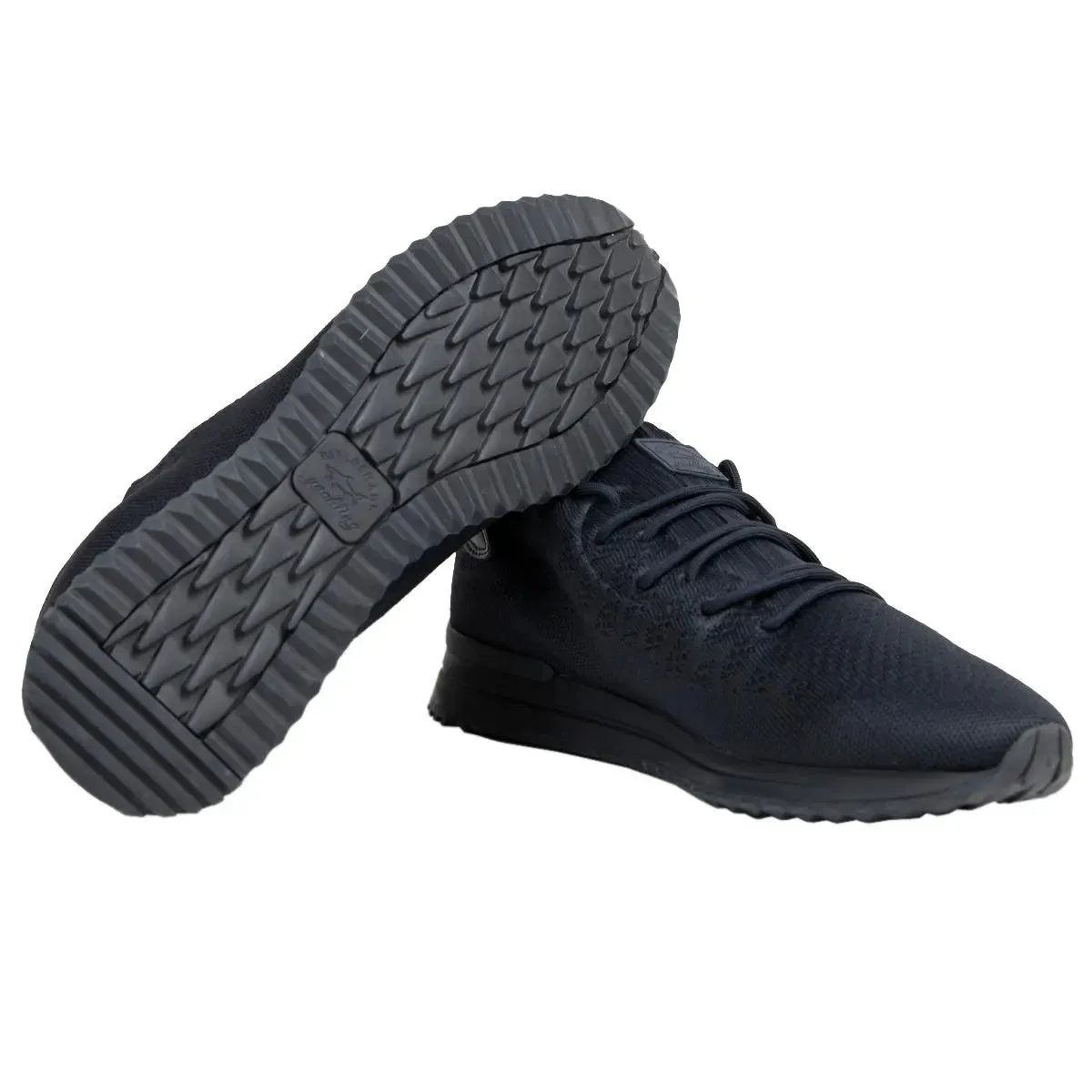 Navy Technical Knit Sneakers
