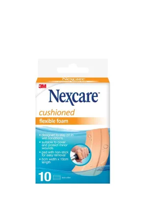 NEXCARE Active Flexible Foam Bands, 6 cm x 10 cm 10 Pack