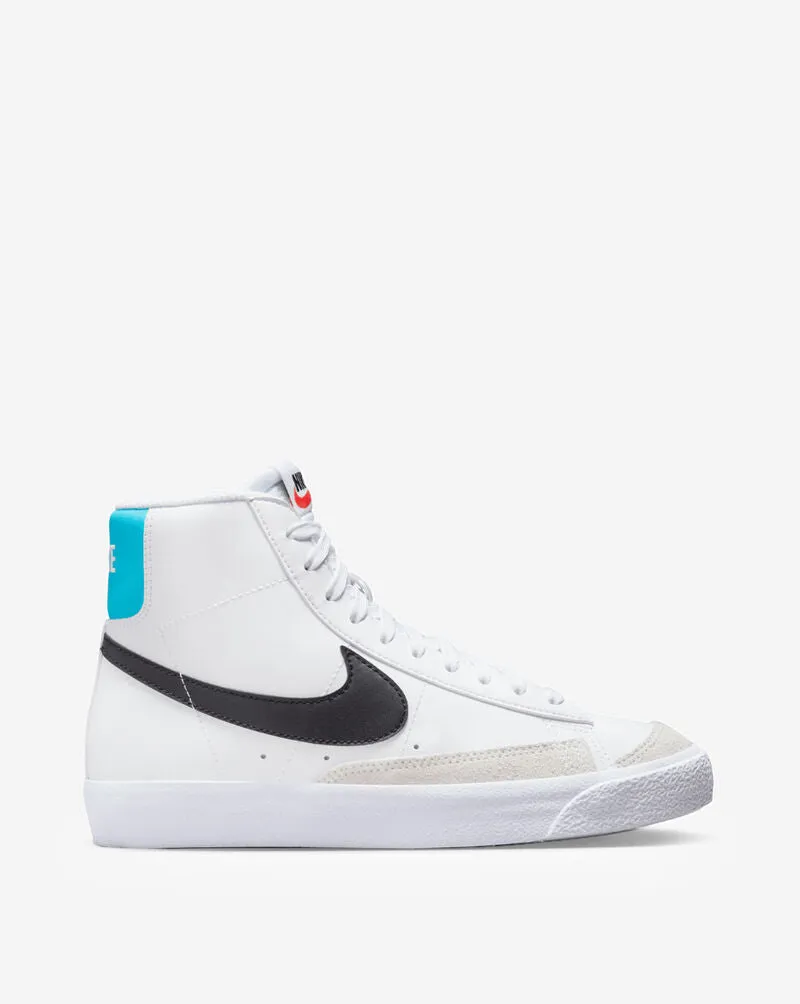 Nike Blazer Mid '77 GS White Black Blue Lightning Grade School DA4086-108