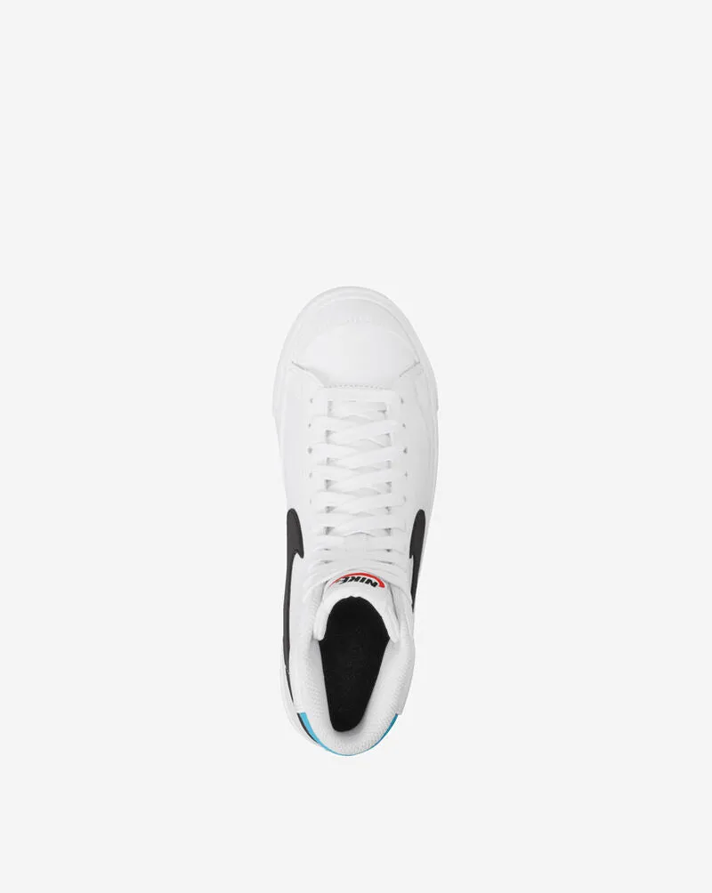 Nike Blazer Mid '77 GS White Black Blue Lightning Grade School DA4086-108