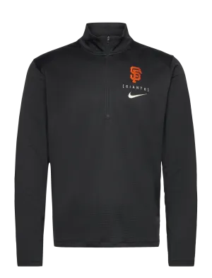 Nike San Francisco Giants Quarter-Zip Pullover Trainer- Black